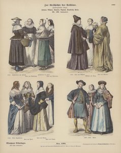 nederlandske, bohemske, spanske, engelske, franske og polske kostymer av German School