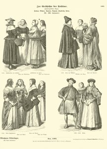 nederlandsk, bohemsk, spansk, engelsk, fransk og polsk, kostymer, 16. - 17. århundre av German School