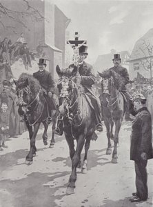 Påskeskikk, Sachsen (litho) av German School