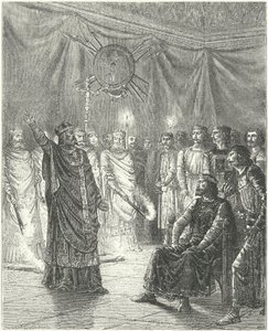 Edmund Rich, erkebiskop av Canterbury, truet kong Henry III med ekskommunikasjon av German School
