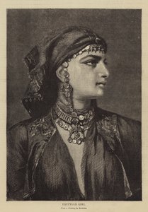 Egyptisk jente (gravering) av German School