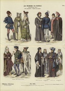 Engelske og franske kostymer, 1400-tallet av German School