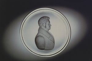 Gravert portrett av Dominick Biemann, Böhmen, 1834 (glass) av German School