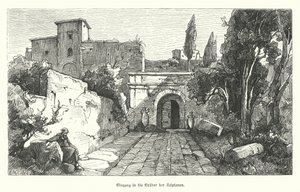 Inngang til Scipios grav, Roma (gravering) av German School