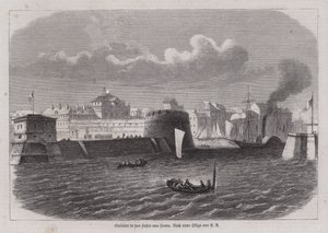 Inngang til havnen i Le Havre, Frankrike (gravering) av German School