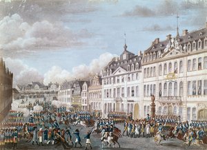 Inntreden av de forente troppene fra Preussen og Hessen til Frankfurt, 2. desember 1792 (gouache)