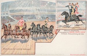Hestesport av Barnum og Bailey's Circus (chromolitho) av German School