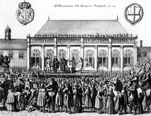 Henrettelse av Charles I (1600-49) i Whitehall, 30. januar 1649 av German School