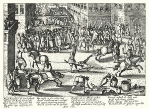 Henrettelse av Francois Ravaillac, leiemorder til Henry IV av Frankrike av German School