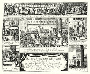 Henrettelse av motstandere av den hellige romerske keiser Ferdinand II i Praha av German School