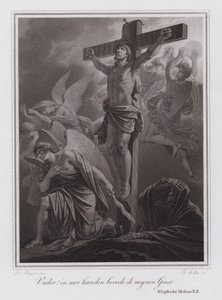 Far! I dine hender overgir jeg min ånd. Jesus på korset (gravering) av German School