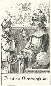 Faust og Mephistopheles (gravering) av German School