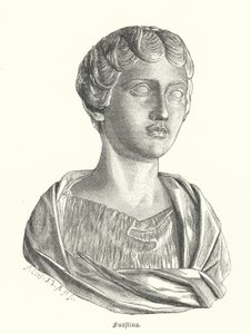 Faustina den yngre, kone til den romerske keiseren Marcus Aurelius (gravering) av German School