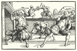 Fektescene (gravering) av German School