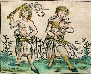 Flagellants, publisert i Nuremberg Chronicle, 1493 av German School