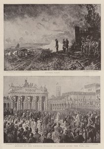 Fransk-prøyssisk krig (litho) av German School