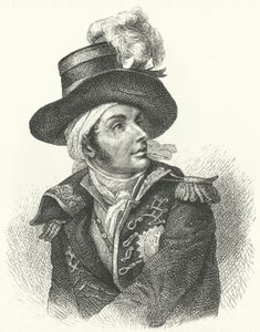 Francois de Charette , fransk royalistsoldat og politiker som var en av lederne for Vendee-opprøret mot det franske revolusjonsregimet (gravering) av German School