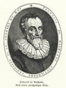 Francois de Malherbe , fransk poet og oversetter (litho) av German School