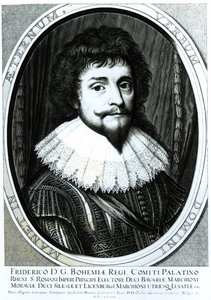 Frederick V (1596-1632), konge av Böhmen, kurfyrst Palatine av Rhinen, gravert av Willem Hondius (ca. 1597-ca. 1660), 1633 av German School