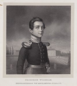 Frederick William, arvelig storhertug av Mecklenburg-Strelitz (litho) av German School