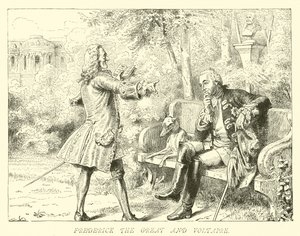 Fredrik den store og Voltaire av German School
