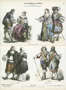 Franske og nederlandske kostymer, tidlig på 1600-tallet av German School