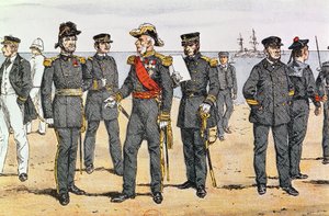 Franske marineuniformer, sent på 1800-tallet av German School