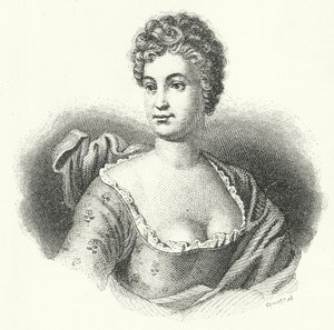 Friederike Caroline Neuber , tysk skuespiller og teatersjef (gravering) av German School