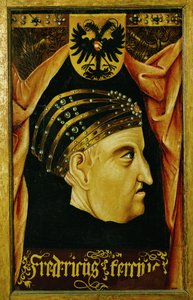 Friedrich III, keiser Det hellige romerske rike … (olje på tre) av German School