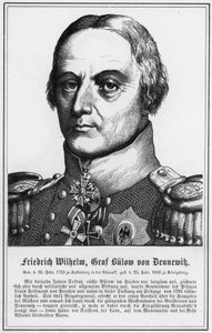Friedrich Wilhelm, grev Bulow von Dennewik (gravering) av German School