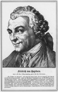 Friedrich von Hagedorn (gravering) av German School