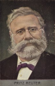 Fritz Reuter (1810–1874), tysk forfatter (fargelitografi) av German School