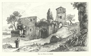 Gardens of Sallust, Roma (gravering) av German School
