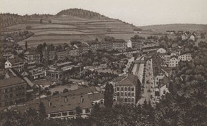 rad med hager (litho) av German School