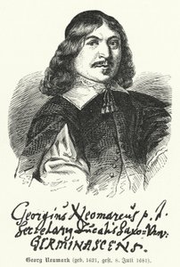 Georg Neumark , tysk poet og komponist av salmer (gravering) av German School