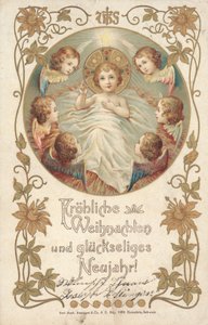 Tysk julekort (farge litho) av German School