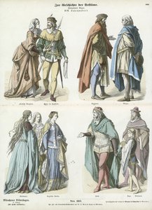 Tyske og engelske kostymer, 1300-tallet