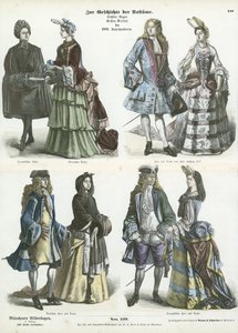 Tyske og franske kostymer, tidlig på 1700-tallet av German School