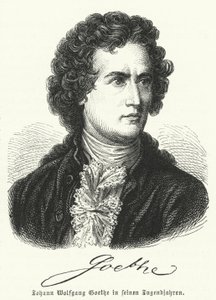 Den tyske forfatteren Johann Wolfgang Goethe (1749-1832) i sin ungdom av German School