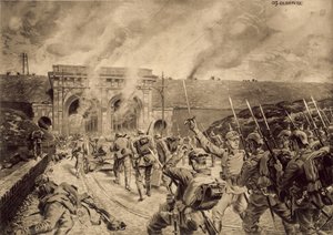 Tyske tropper angriper Porte du Douai i Lille 12. oktober 1914 av German School