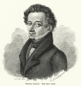 Giacomo Leopardi , italiensk filosof, poet og filolog av German School