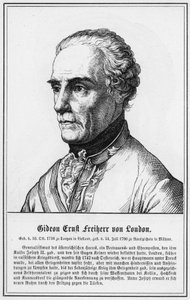 Gideon Ernst Freiherr von Loudon (gravering) av German School