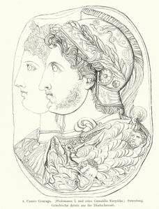 Gonzaga Cameo, gammelgresk gravert perle (gravering) av German School