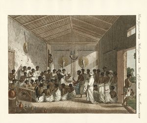 Flott symposia av Ras of Tiger i Abyssinia (farget gravering) av German School