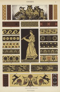 gresk, keramikk (farge litho) av German School