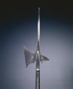 Hellebard, ca. 1520 (stål og tre) av German School