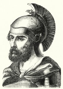 Hamilcar Barca , karthaginsk general og far til Hannibal (gravering) av German School