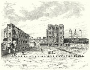 Hampton Court Palace, Richmond upon Thames (gravering) av German School