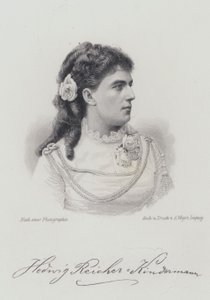 Hedwig Reicher-Kindermann , tysk operasanger (gravering) av German School