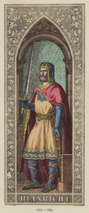 Heinrich I, 919-936 (farget gravering) av German School